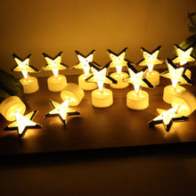 Decorative Star Shaped Flameless LED Candles (12 Pc)