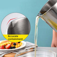 Stainless Steel Oil Strainer Pot with Lid and Filter Mesh (1 Set)