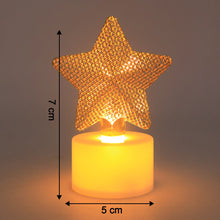 Set of 12 Decorative LED Star Candles